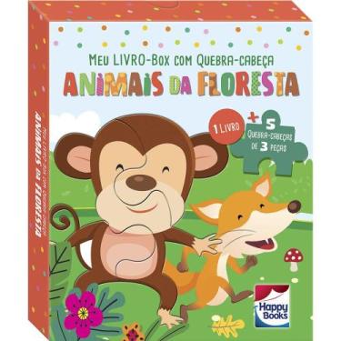 Imagem de Livro - Meu LIVRO-Box com Quebra-cabeça: Animais da Floresta