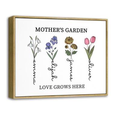 Imagem de Quadro em Tela Personalizado AIMITO Presente Jardim para Mães