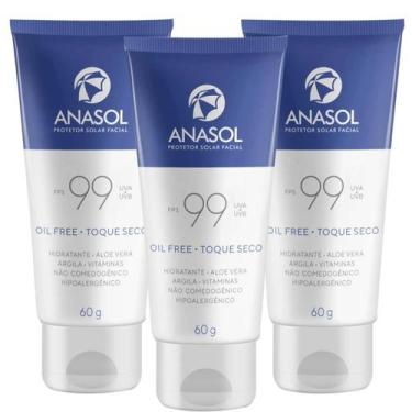 Imagem de Kit 3 und Anasol Protetor Solar Facial FPS 99 60g