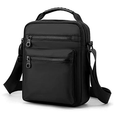 Imagem de Mala masculina bolsa de ombro única bolsa crossbody bolsa resistente ao desgaste Oxford bolsa de ombro com alça ajustável