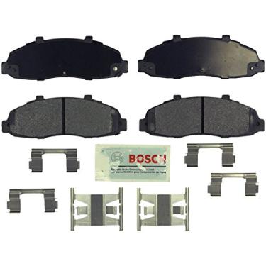Imagem de Bosch BE679H Conjunto de pastilhas de freio a disco azul com ferragens para Ford F-150, F-250 e Lincoln Blackwood - dianteiro
