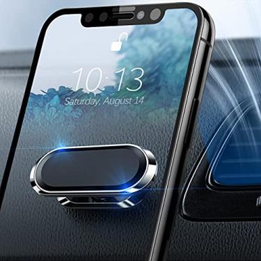 Imagem de Suporte magnético de telefone para carro, ímã de telefone plano universal para carros, suporte de telefone atualizado para painel de carro, parede, compatível com celular, mini tablets e mais (prata)