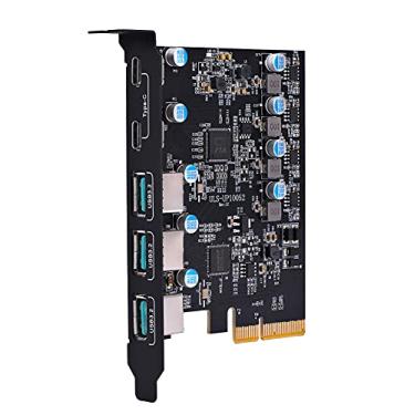 Imagem de Cartão PCIe Gen3 x2 USB 3.2/3.1 - PCI Express para 5 portas [Tipo C (2), Tipo A (3)] USB 3.2 HUB adaptador de contronller cartão de expansão interna PCI Express PC suporta vários INs