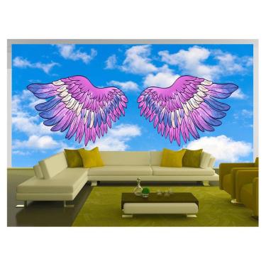 Imagem de Papel De Parede 3D Arte Asas Selfie Insta Cores 3,5M Tra339