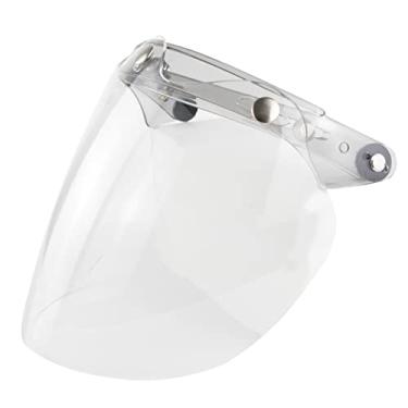 Imagem de Qudai Viseira de capacete de face aberta Capacete de motocicleta Lente bolha 3-snap Bubble Wind Shield Visor