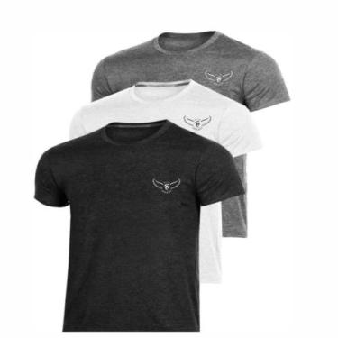 Imagem de Kit 03 Camisetas Masculino Estampado Algodão - Marca S.E