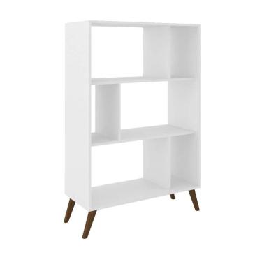 Imagem de Estante para Livros com Nichos Retrô RT 3015 Movelbento Branco