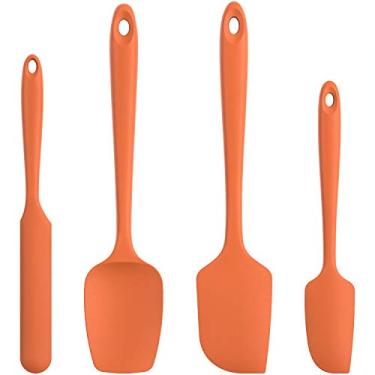 Imagem de Conjunto de espátula de silicone U-Taste com resistente ao calor de 315°C (laranja)