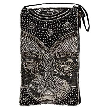 Imagem de Bamboo Trading Bolsa The Gatsby, preta, 19 cm L x 11,4 cm A, Preto/bahama p, 7.5" W x 4.5" H