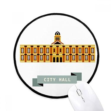 Imagem de DIYthinker Tapete de mouse para mesa de escritório Cingapura City Hall Landmark para computador