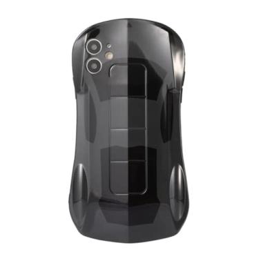 Imagem de BELTBE Capa de telefone personalizada para iPhone 14 Pro Max em forma de carro esportivo resistente a arranhões e quedas para iPhone 11 12 13 Pro Max Mini XR XS 14 Plus SE 7 8 capa macia (preta, iPhone XR)