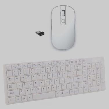 Imagem de Teclado Mouse Wireless Branco para Notebook Dell