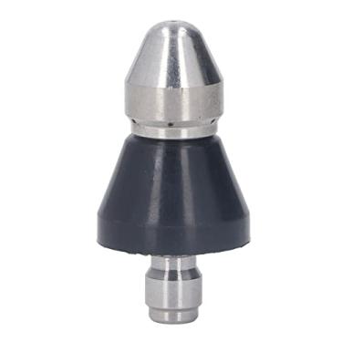 Imagem de Lavadora de Alta Pressão Bico Turbo Pontiagudo 5000PSI Mini Bico Turbo de Aço Inoxidável Compacto para Limpeza de Tijolos (Cabeçote médio traseiro 6 furos 1/4 pol. NPT)