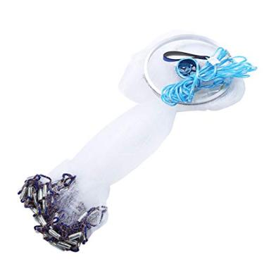 Imagem de Junlucki Rede de pesca para pesca, 3,6 m, leve e fácil de calçar, armadilha de isca de pesca, água doce dobrada para água do mar, caranguejo e gizes de cera