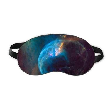Imagem de Blue Brown Planet Nebulae Blue Sleep Eye Shield Soft Night Blinfold Shade Cover