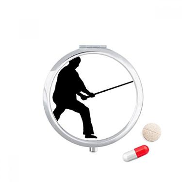 Imagem de Shaolin Stick Caixa de comprimidos de arte marcial chinesa Kung Fu de bolso para remédios