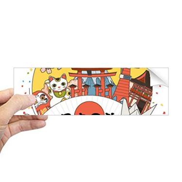 Imagem de DIYthinker Adesivo retangular tradicional japonês, cultural local, para notebook, janela