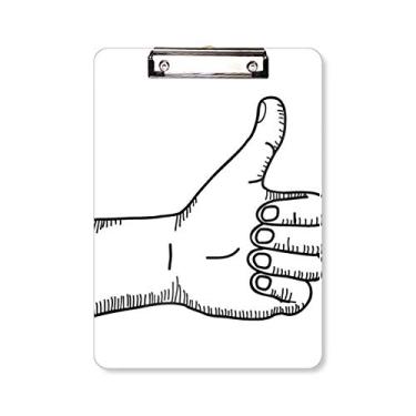 Imagem de Praise Gesture Line Desenho Padrão Prancheta Pasta Bloco de Escrita Placa de Apoio A4