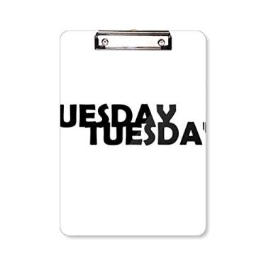 Imagem de Placa de apoio para prancheta de terça-feira com personagens elegantes A4