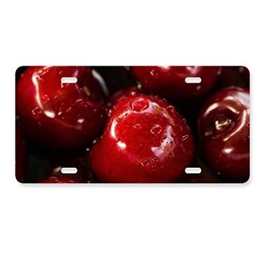 Imagem de DIYthinker Imagem de frutas vermelhas temperadas, placa de carro de cereja, acessório de aço inoxidável
