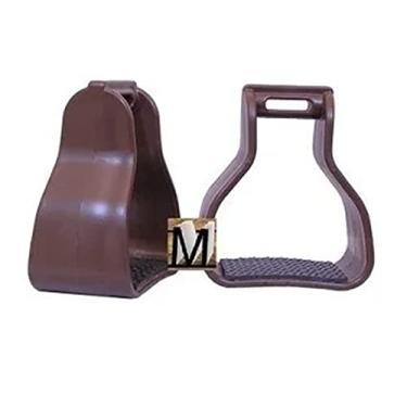 Imagem de Estribo Pvc Antiderrapante P/Sela E Arreio Preço Imbatível (Marrom)