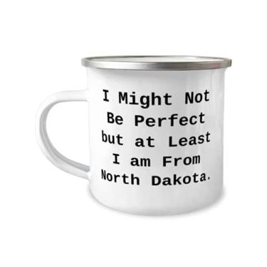 Imagem de Epic North Dakota Gifts, I Might Not Be Perfect but at Peast I am From North Dakota, Cool 355 ml Caneca de acampamento para