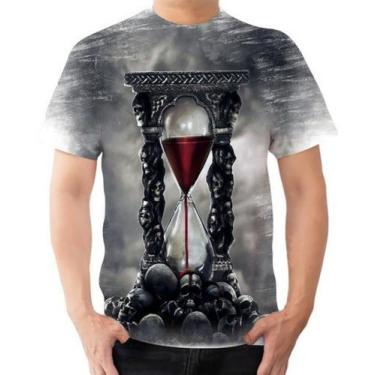 Imagem de Camiseta Camisa Halloween Ampulheta Tempo Relógio De Areia - Estilo Vi