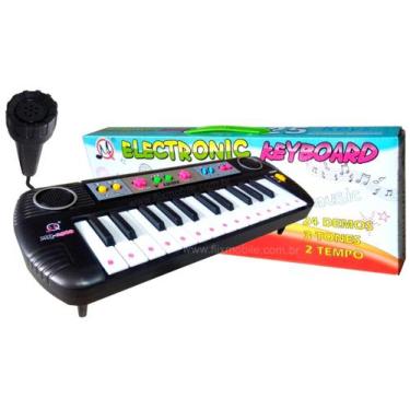 Piano Teclado Infantil Musical Bichos Fazendinha Azul Art Brink