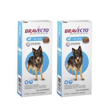 Imagem de Combo 2 Antipulgas Bravecto Cães De 20 A 40 Kg 1 Comprimido - Mds