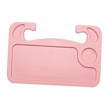 Imagem de ＫＬＫＣＭＳ Bandeja de volante para montagem em carro com suporte de caneta para notebook mesa de almoço durável mesa de escrita mesa de computador multifuncional, ROSA