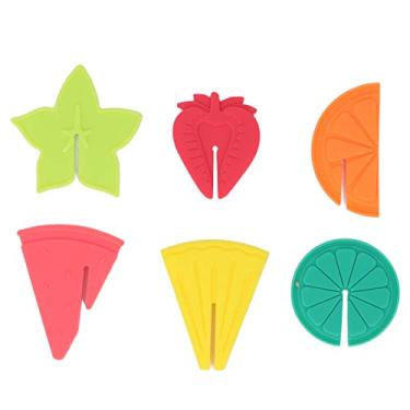 Imagem de QANYEGN 6 Unidades De Marcadores De Copo De Vinho De Silicone, Marcadores De Copo De Vinho Com Padrão De Frutas, Reutilizáveis, Marcadores De Identificação De Bebidas Para Festas Em Bares