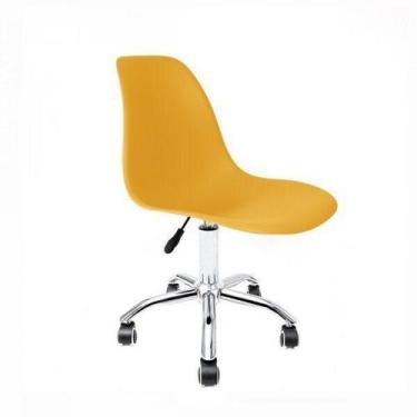 Imagem de Cadeira Base Cromada Com Rodízio Eames Office - Empório Tiffany