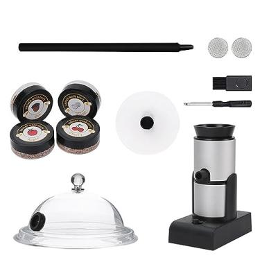 Imagem de Pistola de fumaça para cozinhar, pistola de fumaça para coquetéis, kit de defumador de coquetéis à moda antiga, infusor portátil de uísque bourbon, presentes de aniversário para homem, pai, marido, prata