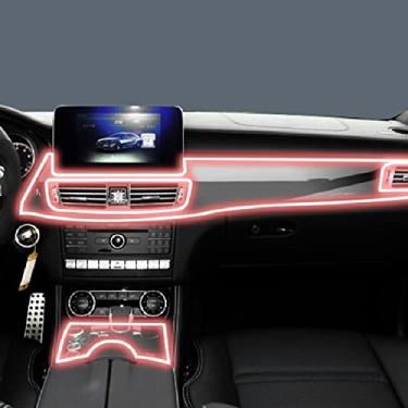 Imagem de LAVIYE Filme interior do carro painel de instrumentos placa de piano Shift console central Anti-risco transparen TPU PPF Filme, para Mercedes-Benz CLS 2013-2017