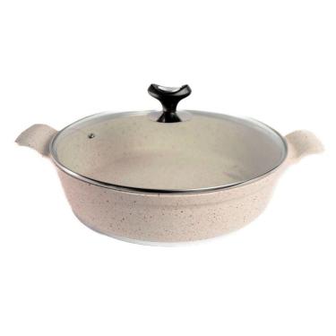 Imagem de Frigideira Branca Antiaderente Marmorizada Javali AA 30cm