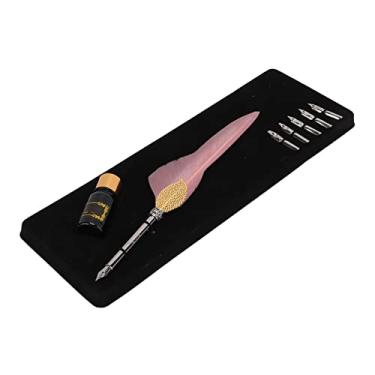 Imagem de Conjunto de Canetas de Pena Caixa Papelaria Presente Caneta de Publicidade Artigos de Papelaria para Escritório de Estudantes Caneta de Plumagem de Aço Inoxidável Materiais de