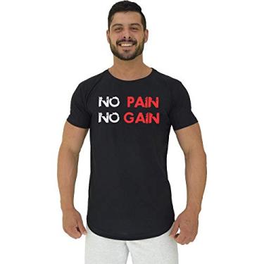 Imagem de Camiseta Longline Masculina MXD Conceito Diversas Estampas (G, Preto No Pain Lateral)