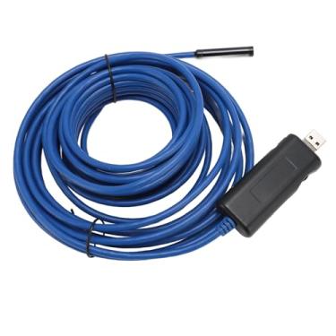 Imagem de Câmera endoscópio industrial IP67 à prova d'água imagem clara 8 mm lente semi-rígida flexível cabo boroscópio para esgoto iOS (2 m / 6,6 pés)