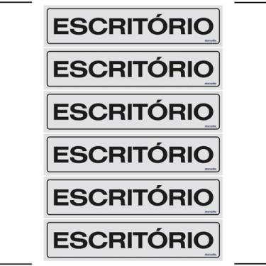 Imagem de Combo 6 Placas De Sinalização Escritório 30x7 Ekomunike - B-504 F9e