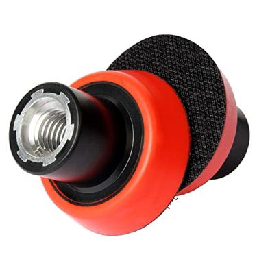 Imagem de 2 peças de gancho e laço de almofada de apoio de 5.1 cm para amortecedor de esmerilhadeira angular - PU 5/20.3 cm-11 almofada de suporte de rosca vermelha