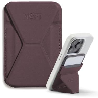 Imagem de MOFT Suporte magnético para carteira compatível com iPhone 15/14/13/12 séries, ajuste de ângulo e suporte de telefone compatível com Magsafe, BlackBerry