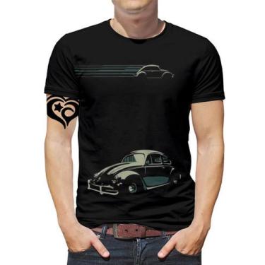 Imagem de Camiseta Fusca Carro Antigo Masculina Motorista Blusa - Alemark
