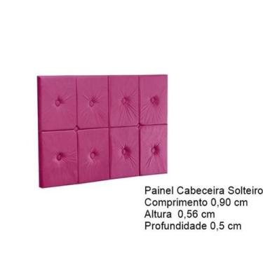 Imagem de Painel Cama Box Botão Solteiro 0,90 Elegance Cor Pink - Comprar Móveis
