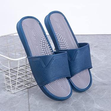 Imagem de Chinelos de massagem Reflexologia e massageadores de acupressão para pés Sandálias para homens e mulheres Sapatos para casa Massagem com pontos de acupuntura para pés Alívio da dor Sapatos d