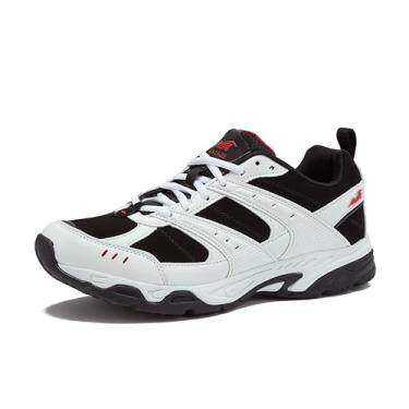Imagem de Avia Avi-Verge Tênis masculino - Cross Trainer Tênis masculino, Pickleball ou tênis de caminhada para homens, sapatos de corte de largura média ou extra larga tamanho 7 a 16, Branco/Preto/Vermelho, 13