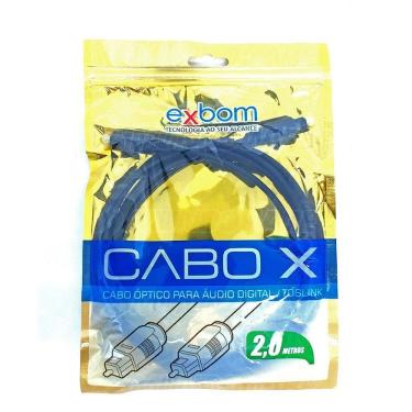 Imagem de Cabo óptico para áudio digital od4.0 toslink com 2 metros