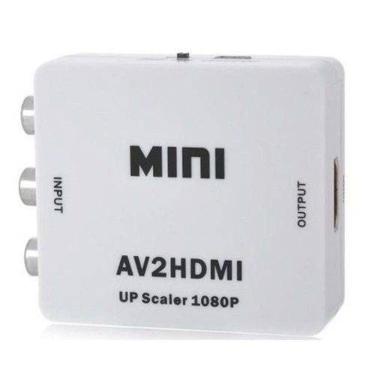 Imagem de Mini conversor adaptador av2hdmi av para hdmi rca  full hd