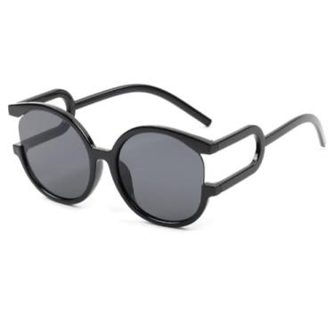 Imagem de Moda redonda óculos de sol feminino pc gradientes lente leopardo quadro luxo tendência óculos uv400, c1, um tamanho