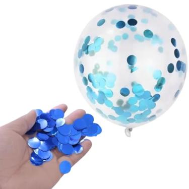 Imagem de Kit de 10 Balões Bubble Transparentes de 18 Polegadas, 20g de Confete Colorido, para Decorações Festivas (Azul)