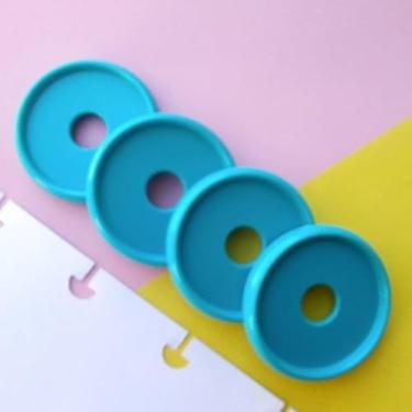 Imagem de Kit 12 Discos G 32mm de Caderno Infinito Sistema Inteligente Amor Infinito Cadernos - Círculo (Azul Turquesa)